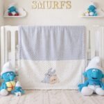 بطانية السنافر حفر مطبوع طبقتين سادة اسباني بابلي