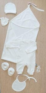 ⁦سيت بيبي سادة خاص بتطريز او بطباعة اسم البيبي 👶🏻⁩ - الصورة ⁦2⁩