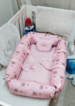 ⁦بيبي نست مع مخدة وناموسية - السنافر⁩ - الصورة ⁦2⁩