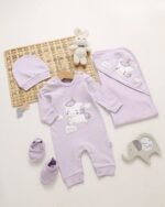 ⁦طقم الولادة والسبوع قطن حديث الولادة - بناتي⁩ - الصورة ⁦2⁩