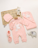 ⁦طقم الولادة والسبوع قطن حديث الولادة - بناتي⁩ - الصورة ⁦3⁩