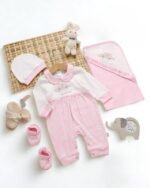 ⁦طقم الولادة والسبوع قطن حديث الولادة - بناتي⁩ - الصورة ⁦2⁩