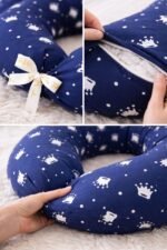 ⁦مخدة رضاعة مع مخدة رأس ورباط - السنافر⁩ - الصورة ⁦4⁩