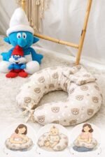 ⁦مخدة رضاعة مع مخدة رأس ورباط - السنافر⁩ - الصورة ⁦2⁩