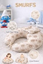 ⁦مخدة رضاعة مع مخدة رأس ورباط - السنافر⁩ - الصورة ⁦3⁩