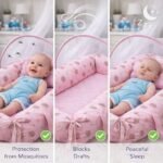 ⁦بيبي نست مع مخدة وناموسية - السنافر⁩ - الصورة ⁦7⁩