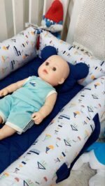 ⁦بيبي نست مع مخدة وناموسية - السنافر⁩ - الصورة ⁦4⁩