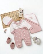 طقم الولادة والسبوع قطن حديث الولادة - بناتي