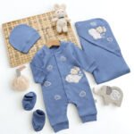 طقم الولادة والسبوع قطن حديث الولادة - أولادي