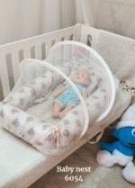 ⁦بيبي نست مع مخدة وناموسية - السنافر⁩ - الصورة ⁦2⁩