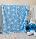 ⁦بطانية السنافر حفر مطبوع طبقتين سادة تركي⁩ - الصورة ⁦13⁩