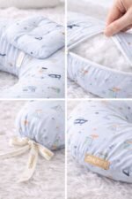 ⁦مخدة رضاعة مع مخدة رأس ورباط - السنافر⁩ - الصورة ⁦3⁩