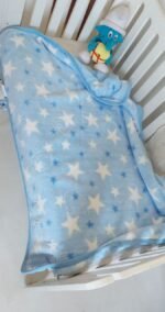 ⁦بطانية السنافر حفر مطبوع طبقتين سادة تركي⁩ - الصورة ⁦9⁩