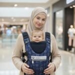 LEQUEEN Baby Carrier Carohat Blue Crown