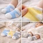 طقم شراب قطن 3 قطع لحديث الولادة - السنافر