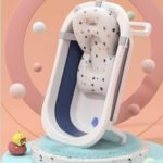 ⁦بانيو استحمام سيليكون للأطفال مع مخدة⁩ - الصورة ⁦2⁩