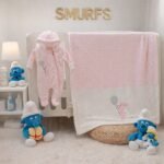 ⁦سيت بيبي سالوبيت وبطانية من السنافر - شتوي⁩ - الصورة ⁦4⁩