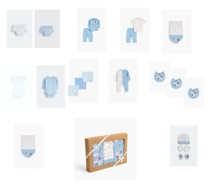 جيفت بوكس طقم السبوع والمستشفى 20 قطعة قطن لحديث الولادة - جونيور