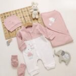 طقم الولادة والسبوع قطن حديث الولادة - بناتي
