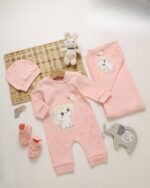 ⁦طقم الولادة والسبوع قطن حديث الولادة - بناتي⁩ - الصورة ⁦3⁩