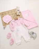 ⁦طقم الولادة والسبوع قطن حديث الولادة - بناتي⁩ - الصورة ⁦2⁩