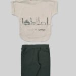 طقم بيجامة تي شيرت وبنطلون - جونيور