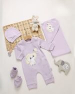 ⁦طقم الولادة والسبوع قطن حديث الولادة - بناتي⁩ - الصورة ⁦2⁩