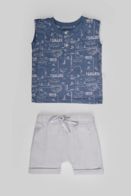 طقم بيجامة تي شيرت وشورت - جونيور