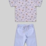 طقم بيجامة تي شيرت وبنطلون - جونيور