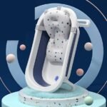 ⁦بانيو استحمام سيليكون للأطفال مع مخدة⁩ - الصورة ⁦3⁩