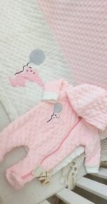 ⁦سيت بيبي سالوبيت وبطانية من السنافر - شتوي⁩ - الصورة ⁦9⁩