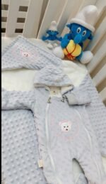 ⁦سيت بيبي سالوبيت وبطانية من السنافر - شتوي⁩ - الصورة ⁦10⁩