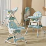 ⁦كرسي طعام كيديلو 8131A قابل للتحويل (قابل للطي + هزاز) — Kidilo High Chair 8131A⁩ - الصورة ⁦14⁩