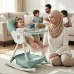 ⁦كرسي طعام كيديلو 8131A قابل للتحويل (قابل للطي + هزاز) — Kidilo High Chair 8131A⁩ - الصورة ⁦25⁩