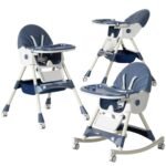 ⁦كرسي طعام كيديلو 8131A قابل للتحويل (قابل للطي + هزاز) — Kidilo High Chair 8131A⁩ - الصورة ⁦12⁩