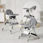 ⁦كرسي طعام كيديلو 8131A قابل للتحويل (قابل للطي + هزاز) — Kidilo High Chair 8131A⁩ - الصورة ⁦2⁩