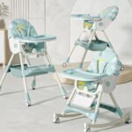 ⁦كرسي طعام كيديلو 8131A قابل للتحويل (قابل للطي + هزاز) — Kidilo High Chair 8131A⁩ - الصورة ⁦7⁩