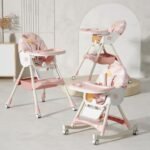 ⁦كرسي طعام كيديلو 8131A قابل للتحويل (قابل للطي + هزاز) — Kidilo High Chair 8131A⁩ - الصورة ⁦9⁩