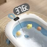 ⁦بانيو استحمام للأطفال سيليكون بالترمومتر⁩ - الصورة ⁦5⁩